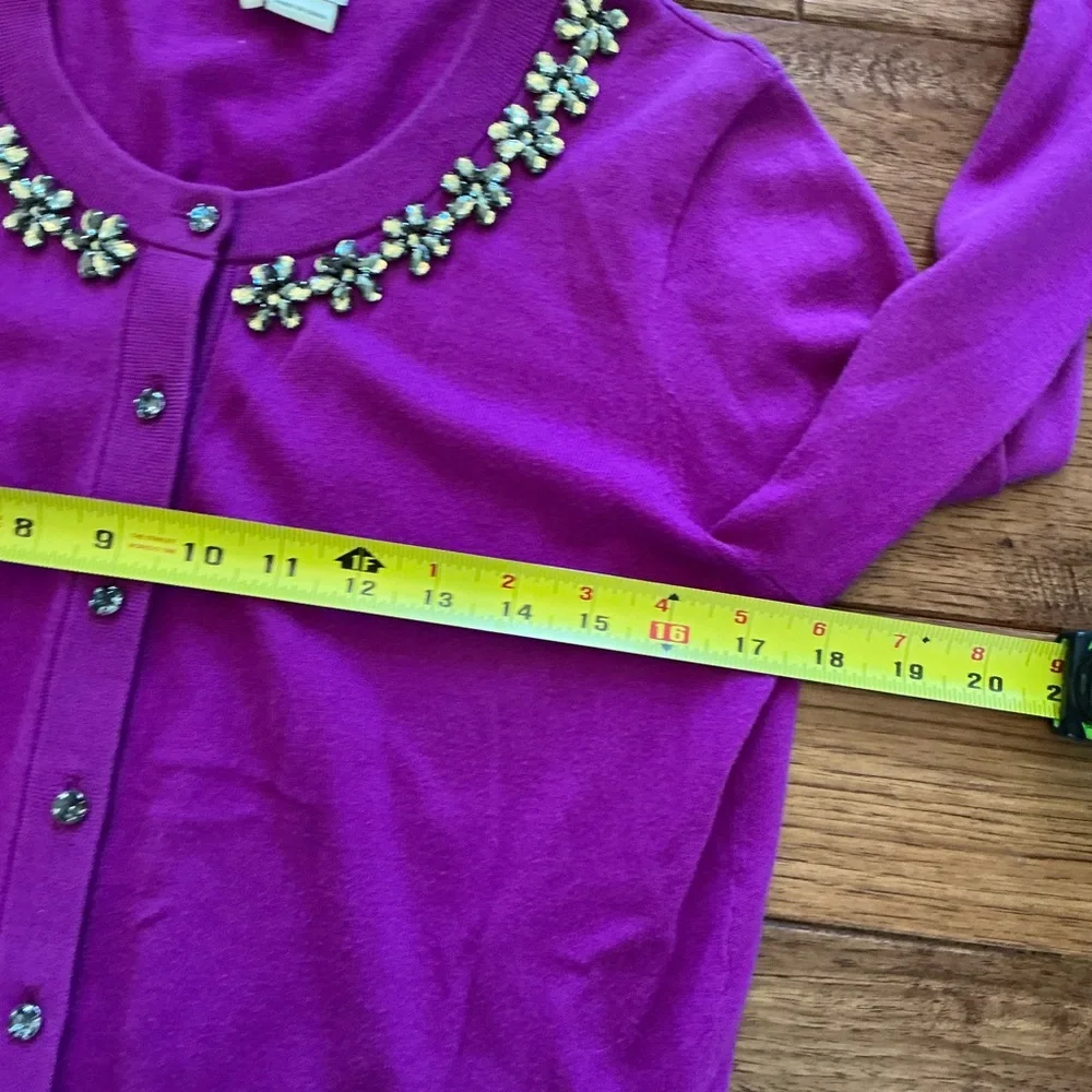 Kate Spade Purple Cardigan, Jewel Embellished, medium
